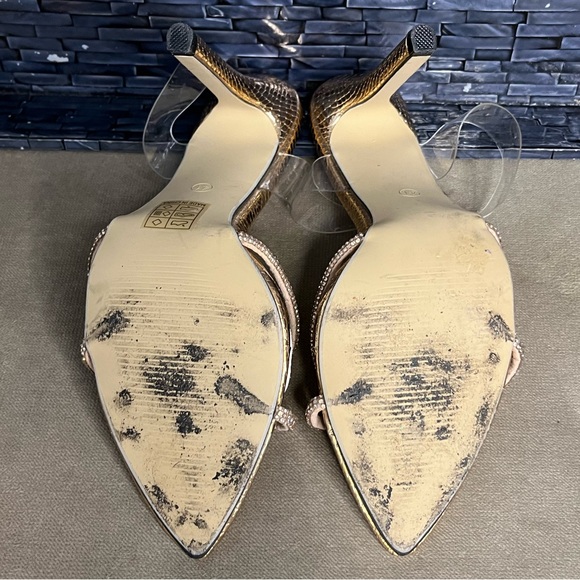NWOT Rose gold heels with clear ankle strap - sexy yet elegant. Make me an offer - Picture 6 of 7